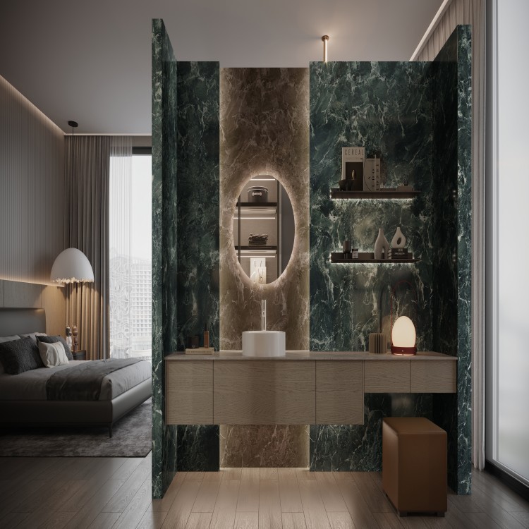 Italian Light Luxury Bathroom Cabinet (5)